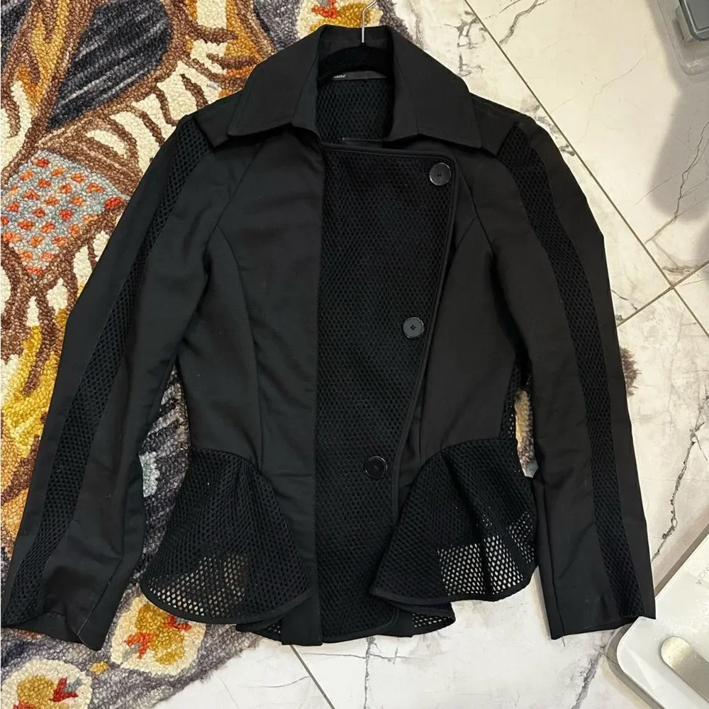 Gaetano Navarro tuxedo jacket Mesh tux style asymmetrical fitted jacket IT 46 XL